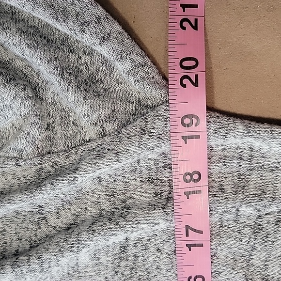 So Size S Marled Gray Knit Open Front Waterfall Cardigan Sweater, GUC - Picture 7 of 11